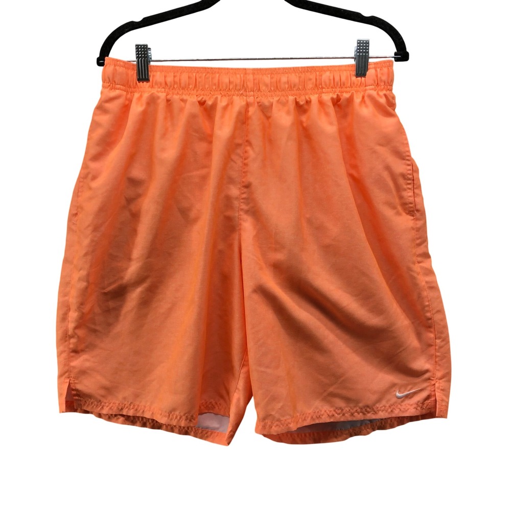 Nike Orange Swim Trunks Mens‎ XL Mesh Lined 8.5'' Inseam Relaxed Swim Shorts